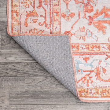 Asa Ornate Medallion Washable Area Rug